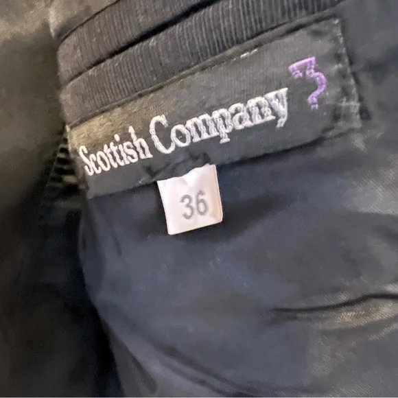 Prince Charlie Kilt Jacket Satin Silver Buttons Scottish Wedding Formal - Picture 7 of 8